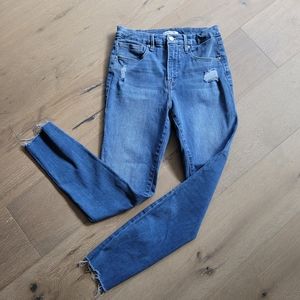 Good American Good Legs Distressed Raw Hem Skinny Denim Jeans Women's sz 10/30